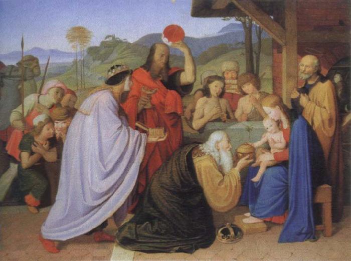 Friedrich overbeck adoration of the kings oil painting picture